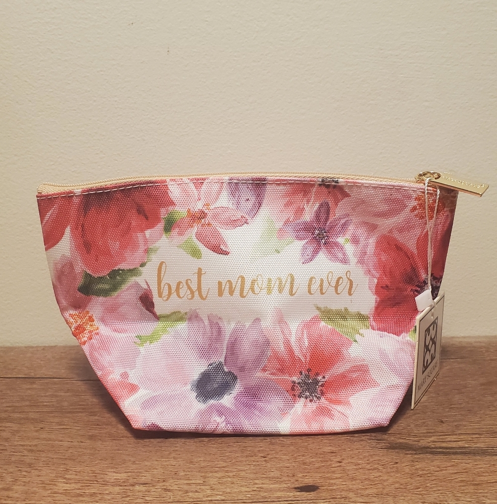 Floral Cosmetic Bag - Best Mom Ever